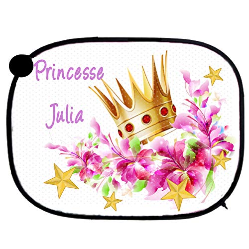 Pare soleil pour voiture princesse personnalisé prénom au choix réf 15
