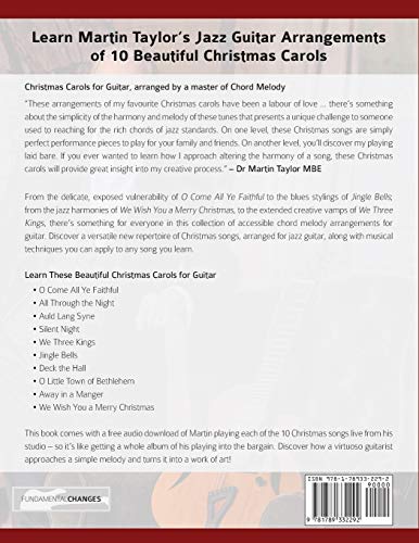 Christmas Songs For Jazz Guitar: Solo Jazz Guitar Arrangements of 10 Beautiful Christmas Carols