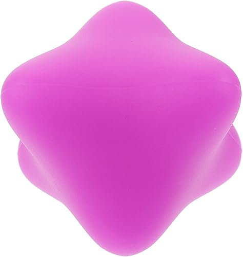LUOZZY Bola de entrenamiento hexagonal Bola de acupuntura de mano de silicona para manos masajeador de palma para ancianos (morado)