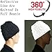 AMNQUERXUS Reflective Beanie Hat High Visibility Warm Winter Loop Knit Cap Gifts for Women Men
