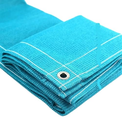 SQQCREATO Malla Ocultacion Jardin Exterior Pantalla de privacidad for balcón Varios tamaños, Cubierta Parabrisas, Red Sombra Tela, protección for Patio, barandilla Porche(Blue,0.8mx10m)
