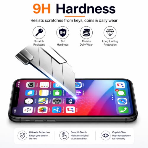 Image of Tempered glass for iPhone 11 /XR (6.1 Inch), 9H Hardness, HD Clear, Case Friendly, Bubble Free, Scratch Resistant, Fingerprint Resistant, Screen Protector Full HD Quality, Edge to Edge Coverage, Easy Installation (iPhone 11 /XR), Pack of 1