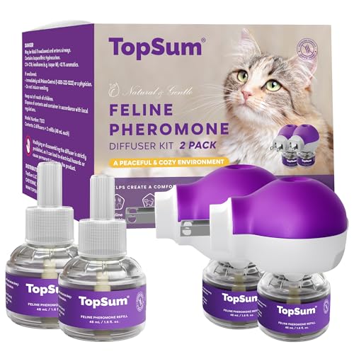 TopSum Cat Pheromones Calming Diffuser: Premium...