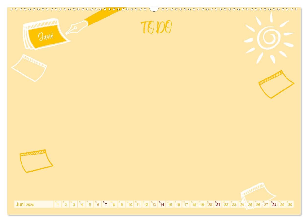 12 x Zettelwirtschaft - Bastelkalender (Wandkalender 2026 DIN A2 quer), CALVENDO Monatskalender: Ein Kalender für Ihre Post-Its - eine aufgeräumte ... für jeden Monat (CALVENDO Lifestyle)