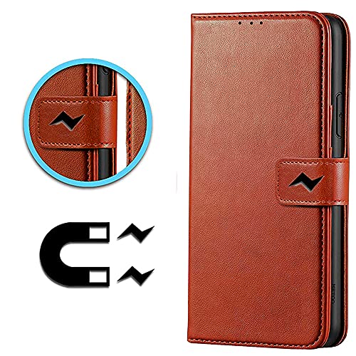 Image of METOO Flip Cover for Realme C31 flip Cover | Realme RMX3501 flip Cover | Brown