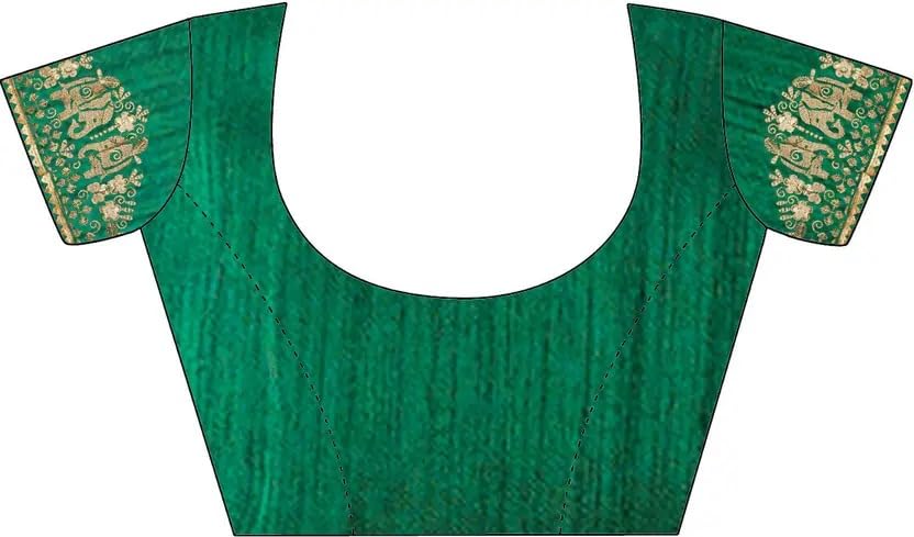 Image of Women's Georgette Bandhani Printed Embroidery Saree with Unstitched Blouse Piece