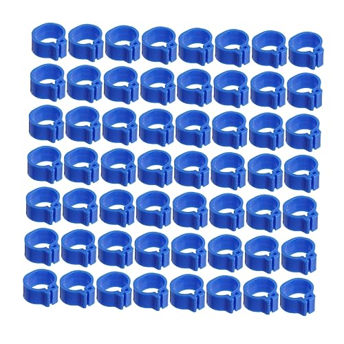 Bird Accessories 100 Pcs Plastic Pigeon Foot Ring Identification Leg Bands for Pigeons Easy to Wear
