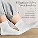 3 Pairs Diabetic Socks for Women & Men Plus Size - Non Binding Ankle Socks with Dotted Grips, Loose Fit for Swollen Feet, Easy Stretch Non-Slip Comfort Socks, White (L)
