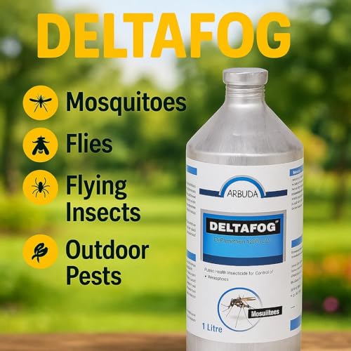 Image of Delta Fog Mosquito Fogging Machine Liquid - 1 Litre | Compatible with Thermal Foggers | Effective Mosquito & Insect Control