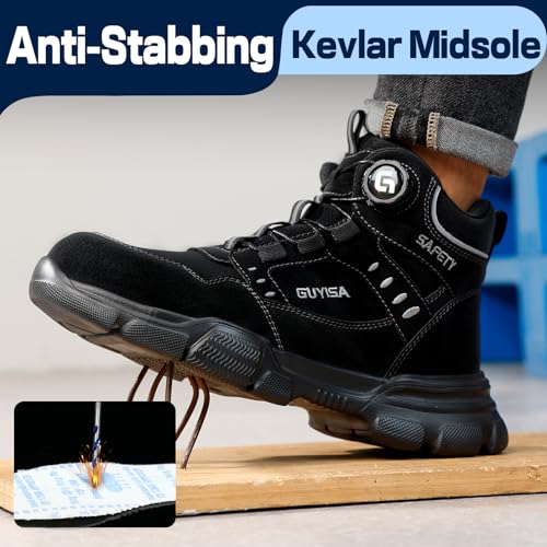 Image of GUSAYEX Steel Toe Boots for Men Lightweight Work Utility Safety Boots