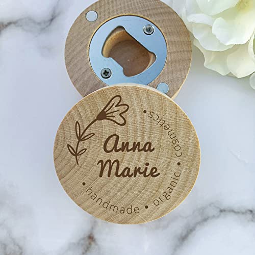Aimant de réfrigérateur décapsuleur bois pour mariage chic - 2