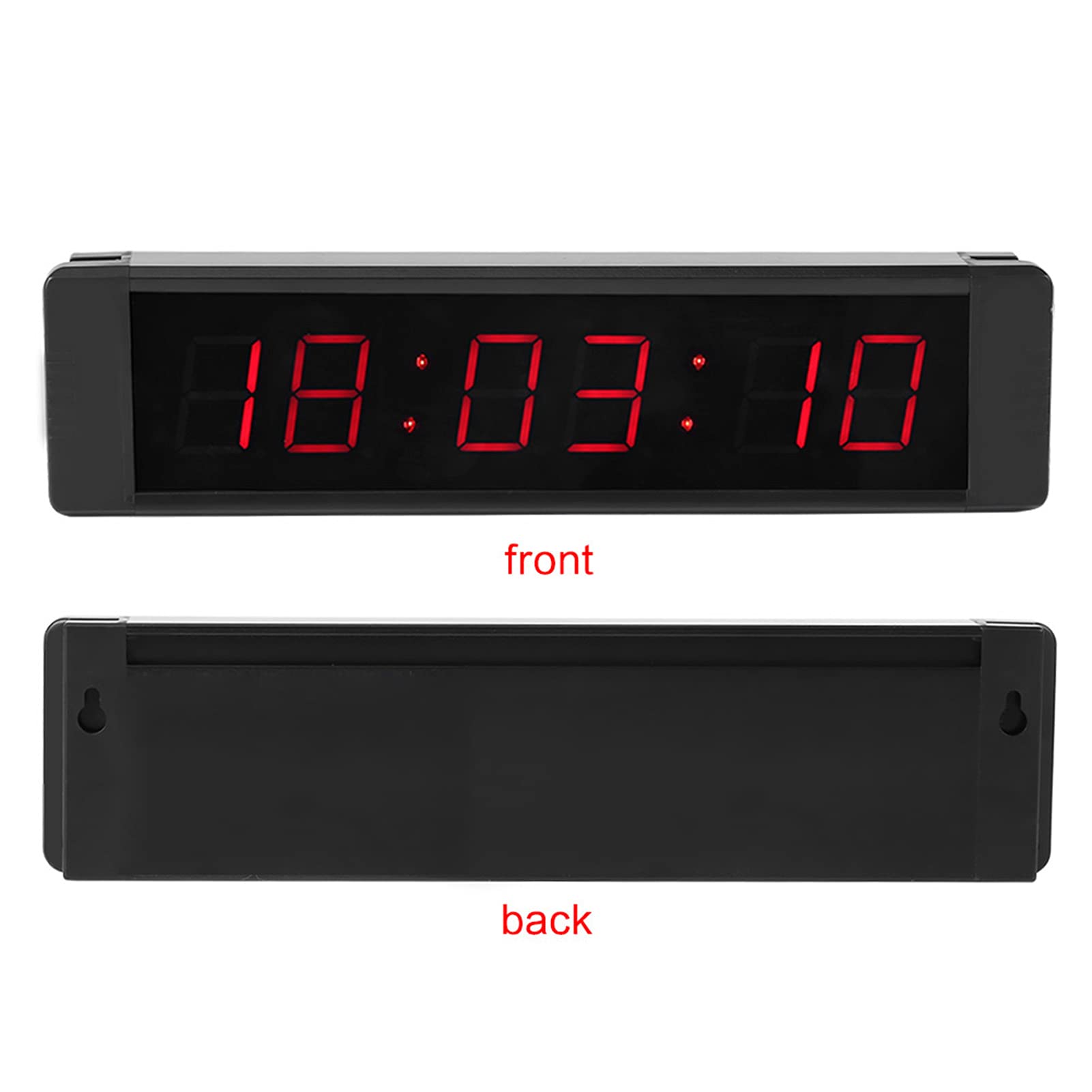Temporizador de Pared para Gimnasio, Digital Grande, 6 dígitos, Pantalla roja, Reloj LED, Cuenta atrás, cronómetro, Control Remoto para casa, Garaje, Boxeo, GI6T-1R