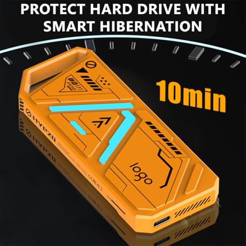 Image of ZORBES M.2 NVMe Enclosure Adapter, 10Gbps USB3.1 Type-C SSD Case SATA NGFF High Speed Transfer HDD Box, Portable Aluminum External Reader for M and M&B Key in Size 2230 /2242 / 2260 /2280 SSDs