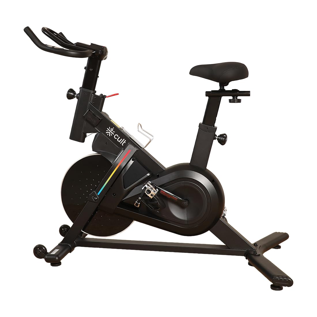 Cult SmartSpinVolt Spin Bike | 10Kg Flywheel | 140kg Max Weight | Magnetic Resistance Exercise Bike - Black