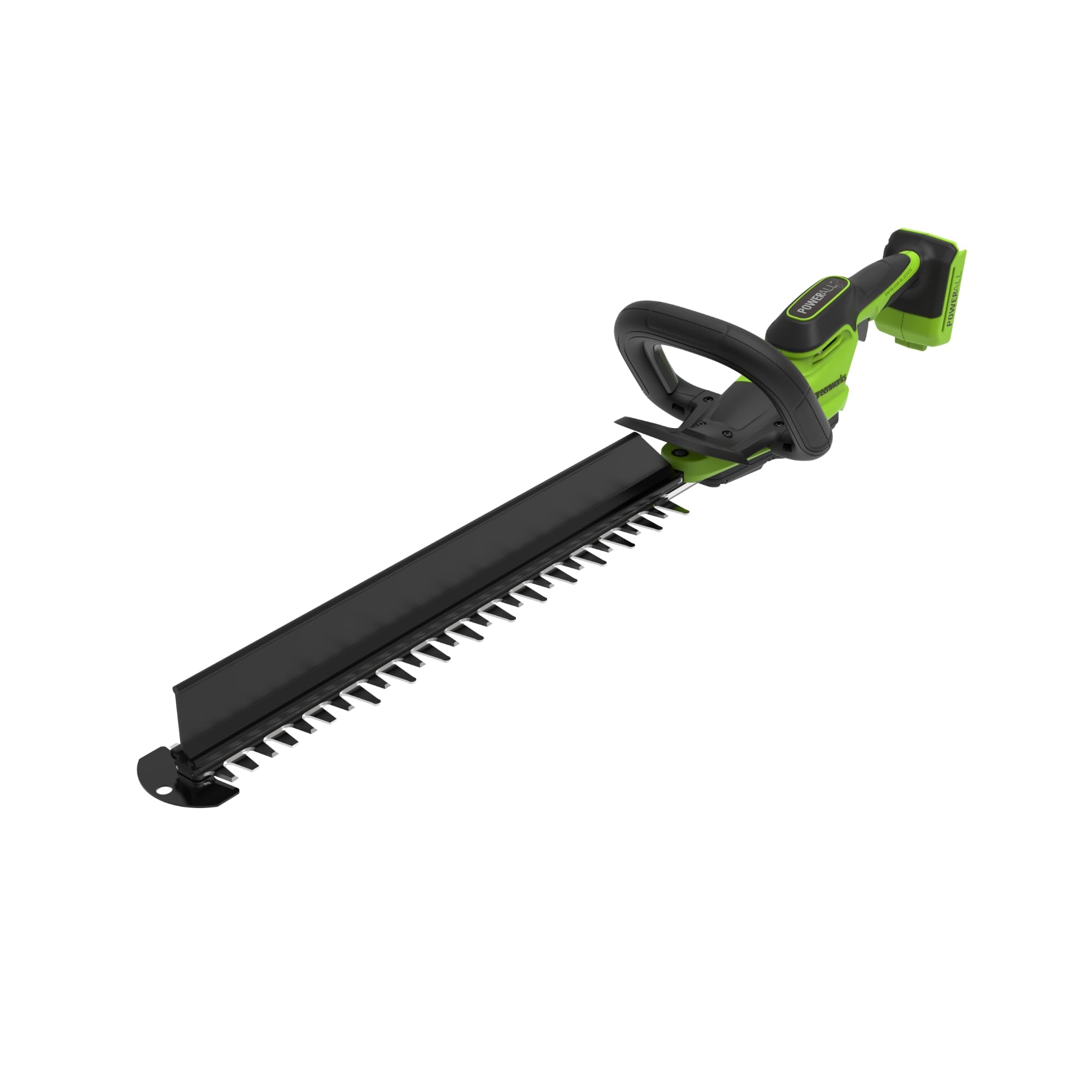 Greenworks Akumulatorowe nożyce do żywopłotu 24 V 51 cm, silnik bezszczotkowy, 28 mm podwójne ostrze, zintegrowana wymiotka Hedge Sweeper, ergonomiczny uchwyt, tylko narzędzie HT2002DA1