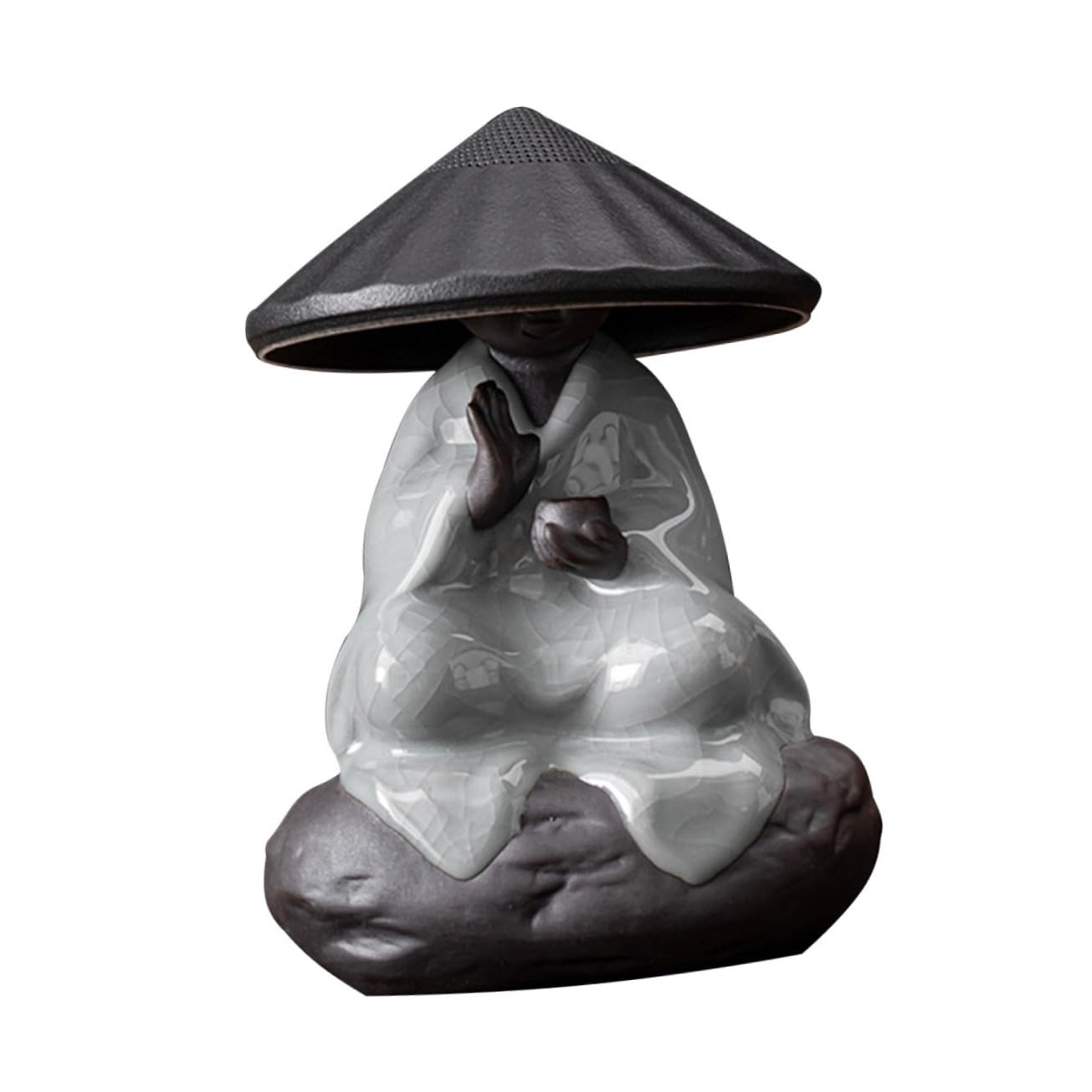 Infusor de Té de Cerámica Negro, 1 Juego, Estatua Buda