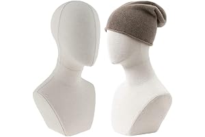 21'' Functional Canvas Head Manikin for Hats Scarves or Wigs Styling