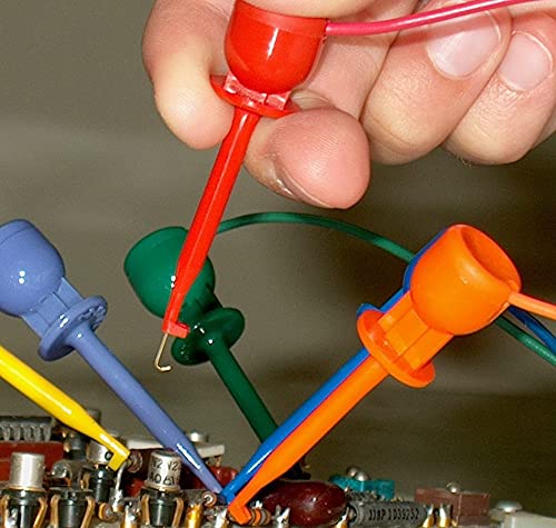 Image of E-Z-HOOK Original Mini-Hook Test Connector - Set of 10: Assorted Colors (X100W-S)
