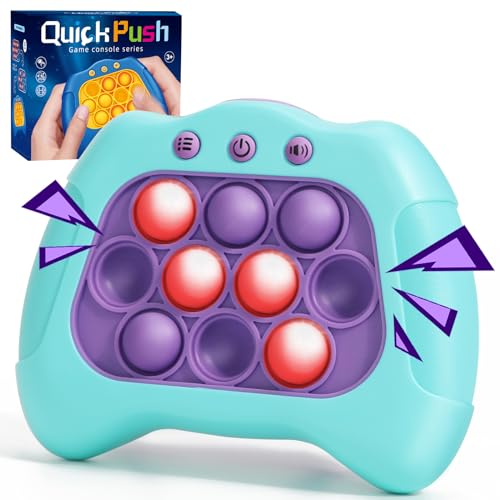 AOTIBO Fast Push Machine Light Up Fidget Toys for Kids Adults, Handheld Game for Kids 3-12, Quick Push Bubble Stress Toy, Sensory Toys Travel Games,...