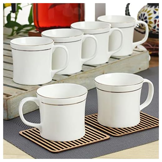 Clay Craft Elegant Gold Line Coffee/Tea Cups Set of 12 Perfect for Daily use 180 ml, White, Standard (Liza-Set of 12)