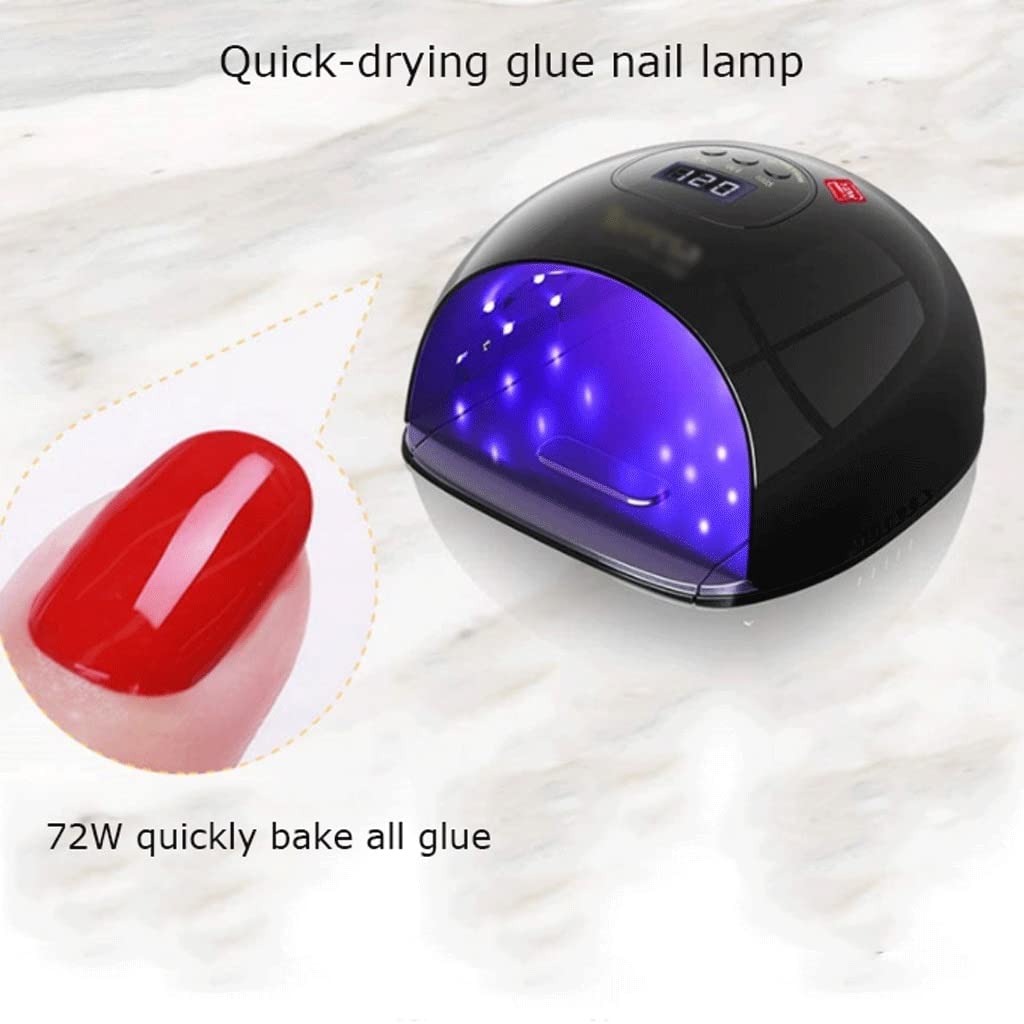 Lampa do paznokci LED UV. Lampa do paznokci 72W Duży suszarka do paznokci ABS Anti-spadek lampki do paznokci inteligentny czujnik fototerapia maszyna do kleju do paznokci Szybkoschnacy