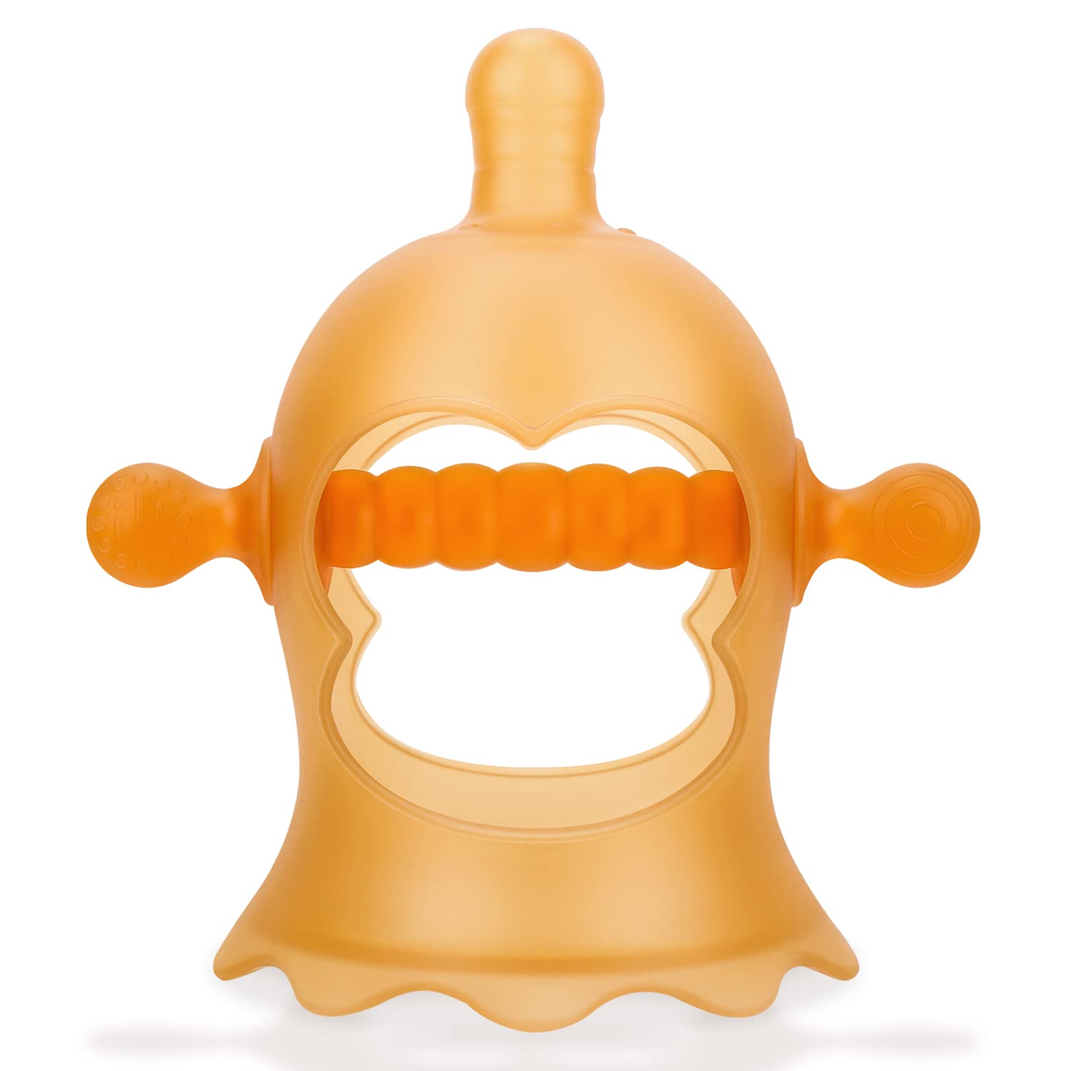 Never Drop Silicone Baby Teething Toy for 6months and up Infants, Baby Chew Toys for Sucking Needs, Hand Pacifier for Breast Feeding Babies, Car Seat Toy for Newborn