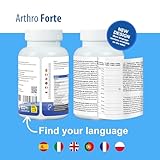 SanaExpert® Arthro Forte, Nahrungsergänzung für Gelenke, Knochen, Knorpel mit MSM, Glucosaminsulfat, Weihrauch, Chondroitin, ohne Zusätze, 120 Kapseln