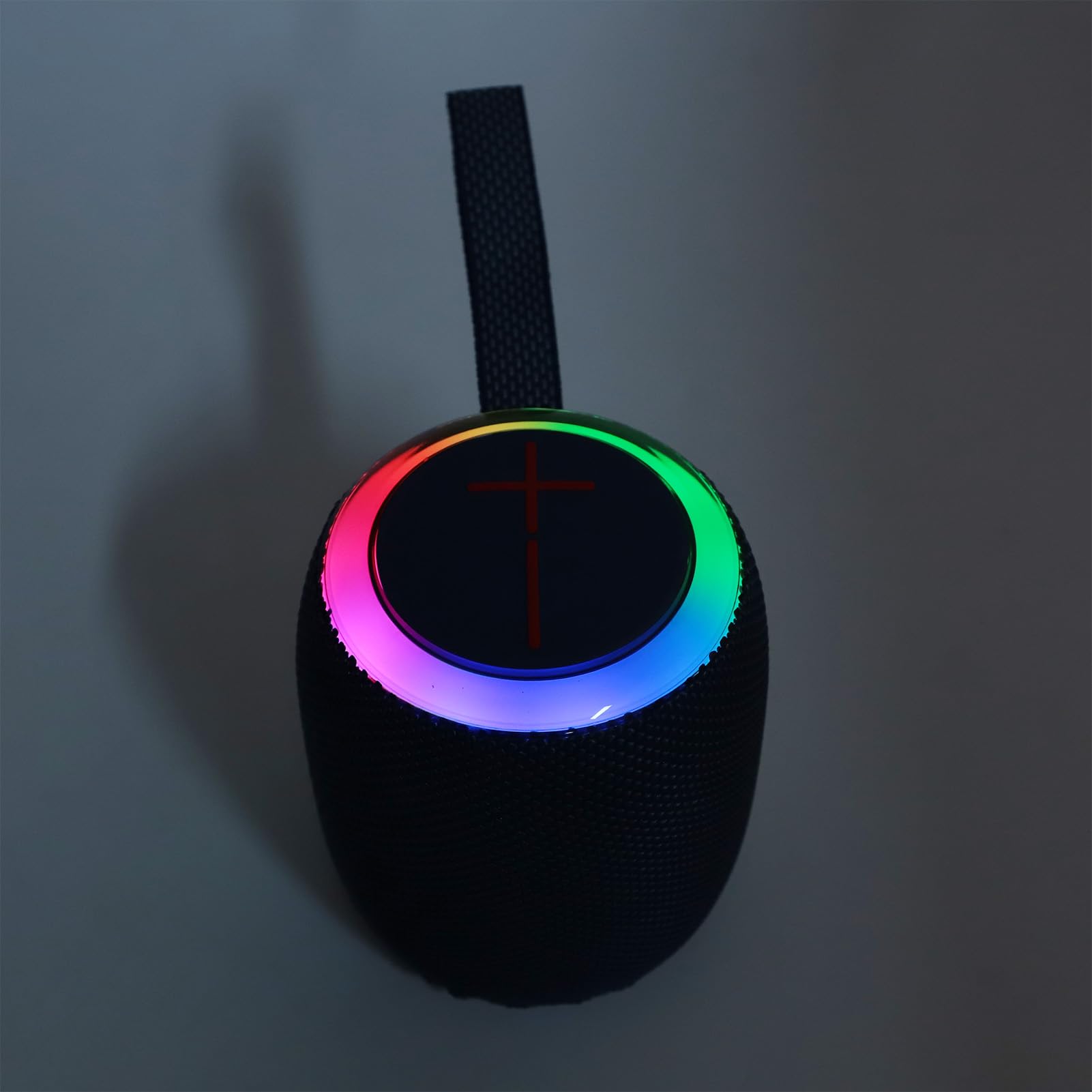 Cuifati Tragbarer Lautsprecher mit Tiefen Bässen, 7W, RGB-Licht, für den
