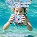Underwater Camera, 48MP 5FT Waterproof Digital Camera with 32GB Card, Autofocus Floatable Waterproof Camera with HD Screen, 8X Digital Zoom, for Kids Water Park, Swimming (Foot Style, Blue)
