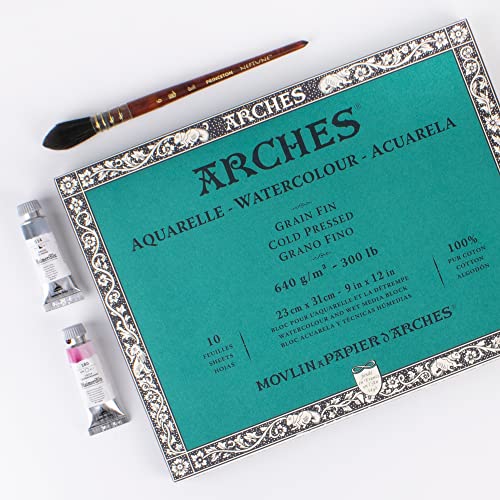Arches Water Colour Block, 300 lb / 640GSM, Cold Pressed, 9" x 12"