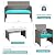 SUNLEI Multi Pieces Outdoor Patio Furniture Sets Conversation Sets Rattan Chair Wicker Set,Glass Table,Outdoor Indoor Use Backyard Porch Garden Poolside (Grey, 4 PCS-Sky Blue Cushion)