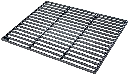 CLP Grille De Cuisson en Fonte pour Barbecue 45 x 35 cm I Cuisson Gaz Charbon Electrique I Antiadhésif, Couleur:Noir, Taille:45x35 cm