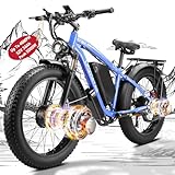 【Upgraded 52V 34AH BMS Lithium Battery】 --Our adult ebike is equipped with a detachable 52V 34Ah large lithium battery, this e-bike for adults allows a longer ride time, providing up to 45-105 miles range per charge in PAS Mode. Your journey length w...