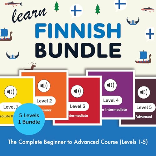 Learn Finnish Bundle: The Complete Beginner to Advanced Course (Levels 1-5) cover art
