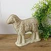 Primitive Antique VTG Tin Style Sheep Lamb Silver Resin Chocolate Mold Easter for Home Farmhouse Kitchen Decor