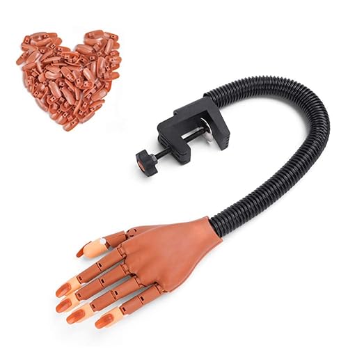 Entrenamiento de uñas de mano para uñas acrílicas flexibles kit de práctica de entrenamiento de uñas manos falsas falsas maniquíes para uñas