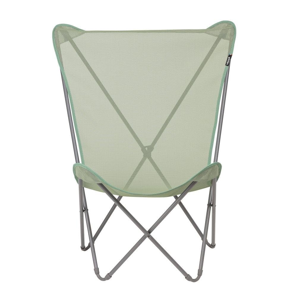 Lafuma MOBILIER Silla plegable de mariposa POP UP, tela Batyline® duradera y extraíble, silla de exterior para terraza, salón, jardín, 1 posición, máxima comodidad, fabricada en Francia, verde