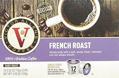 Image of Victor Allen's Coffee 12 Count Single Serve Cups for Keurig K-Cup Brewers (French Roast)