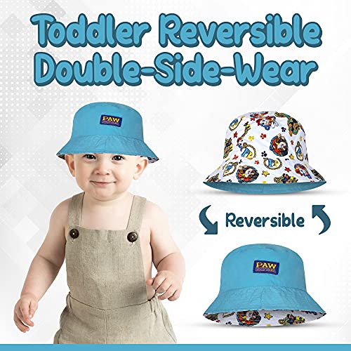 Paw Patrol Hot Fun Reversable, Foldable, Upf50+ Sun Protection Bucket Hat Size 2-4 Toddler White #TOP1