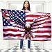 Eagle Flag - Funny USA Flag - Double-sided Digital Print - 110Den Thick polyester - 2 brass eyelets, large 5ft x 3ft