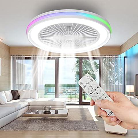 activeallbrite Ventilador de Techo con luz LED y Control Remoto Cover
