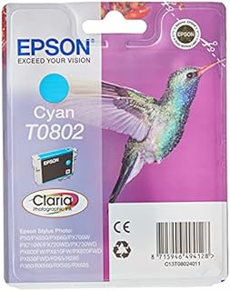 Epson T0801 Black Hummingbird Genuine Ink, Claria Photo HD Ink Cartridge