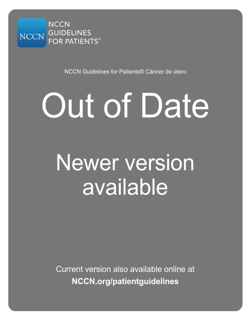NCCN Guidelines for Patients® Cáncer de útero