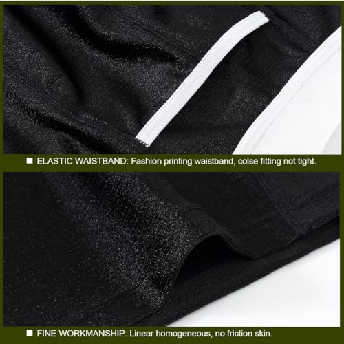 ZONBAILON Mens Underwear Ice Silk Horizontal Fly Boxer Briefs Multipack4