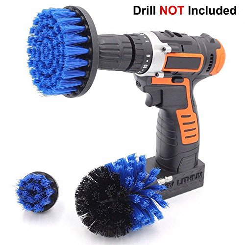 Taladro Cepillo, Yefun 3 Pcs Multipurpose Scrubbing Power Scrubber Drill Brush Cleaning Kit de limpieza para la limpieza de badezimmern, azulejos, juntas