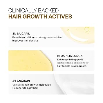 Bare Anatomy Advanced Hair Density Serum | 3% Redensyl, 4% Anagain, 3% Baicapil, 1% Capilia Longa, Rosemary, Biotin & Rice Extract | Reduces Hair Fall, Supports Hair Growth for Men & Women | 30 ml