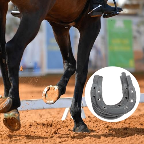 Herraduras de hierro ajustables Uonlytech con función de protección para establos de caballos 5