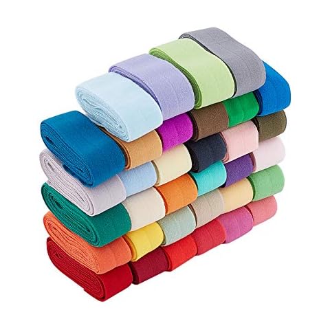 BENECREAT 37 Yards/34m 20mm breites Faltband Elastic Stretch 34 Farben FOE Elastic Band Cover