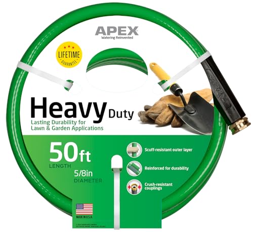 Apex, 8509-50, Heavy Duty Ultra Flexible Garden Hose, 5/8-Inch x 50-Feet
