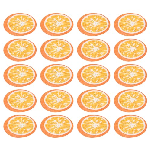 EPIGEIST Mascarillas Faciales de Papel Estampado de Naranja 50 Unidades Redondas para Cuidado Facial y Cuello Hidratantes Suaves y Aptas para Todo Tipo de Piel Uso Diario en Spa y